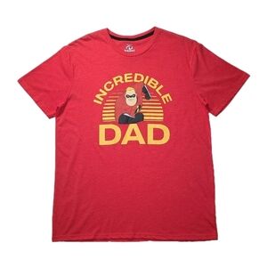 Disney Pixar The Incredibles DAD Red T Shirt Mens Size XL NWT